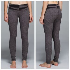 Lululemon Wunder Under Pant Giant Herringbone Black W5H03S Size 4